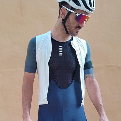 YKYW Chaleco de ciclismo para hombre, sin mangas, compresión de secado rápido, protección UV 50+, 7 colores 