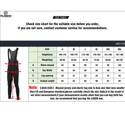 YKYW Men's Pro Tight Cycling Bib Long Pants 5H Ride Spring Autumn Breathable Tight Quick Dry