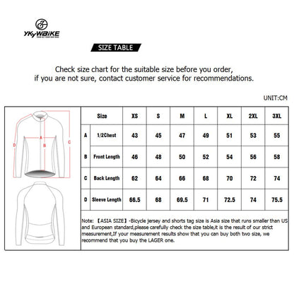 YKYW Men's Cycling Jersey Jackets Winter 10-20℃ Long Sleeves Thermal Fleece Highly Elastic 4 Gradient Colors
