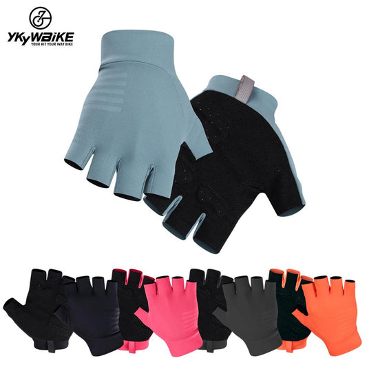 YKYW MTB Ciclismo de Carretera guantes de medio dedo tela de malla de secado rápido elástico transpirable tecnología XRD a prueba de golpes 5 colores 