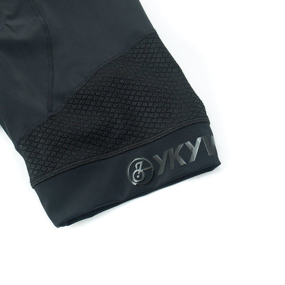 YKYW Men's Cycling Shorts Lycra plaid fabric Shockproof Tights Black