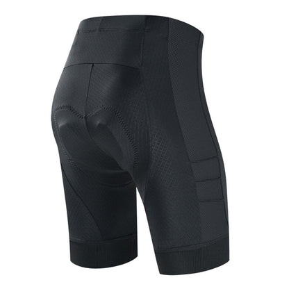 YKYW Pantalones cortos de ciclismo para mujer Almohadilla 3D 7H Ride Transpirable Ligero Secado rápido Diseño ancho en 'V' Empuñaduras antideslizantes para las piernas Negro