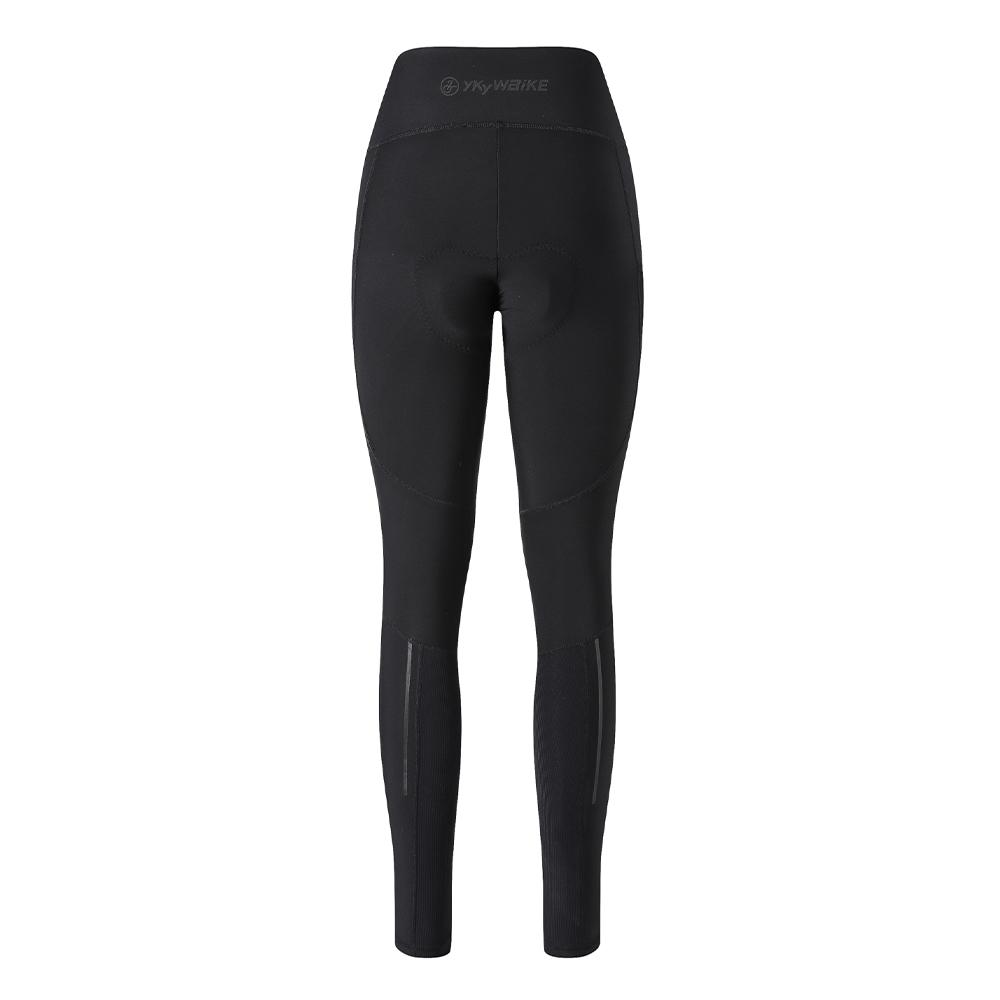 YKYW Women’s Cycling Tight Pants Winter 5-15°C 7H Ride Belgian Sponge Pad Thermal with 2 Pockets Black