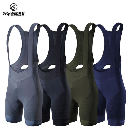 YKYWBIKE Men's Cycling Bib Shorts Road Bike Bibs Bicycle Tights Cycling MTB Bib Pants with 6 Hours Padded Belgium Padding