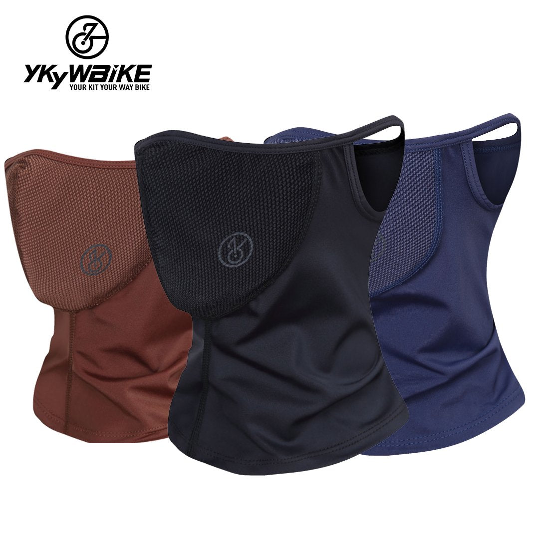 YKYW Cycling Half Face Mask Spring Autumn Warm Wicks Moisture Quick Dry Breathable with Ear Hoo 3 Colors