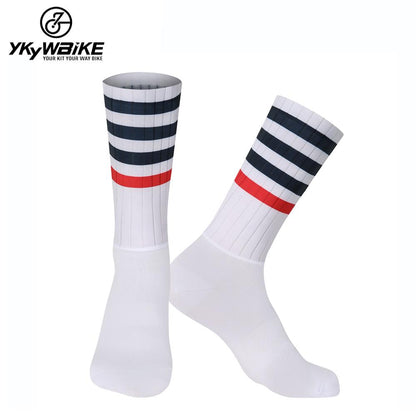 YKYW Cycling Running Anti Slip Silicone Aero Socks Soft & breathable Larger Size 4 Colors